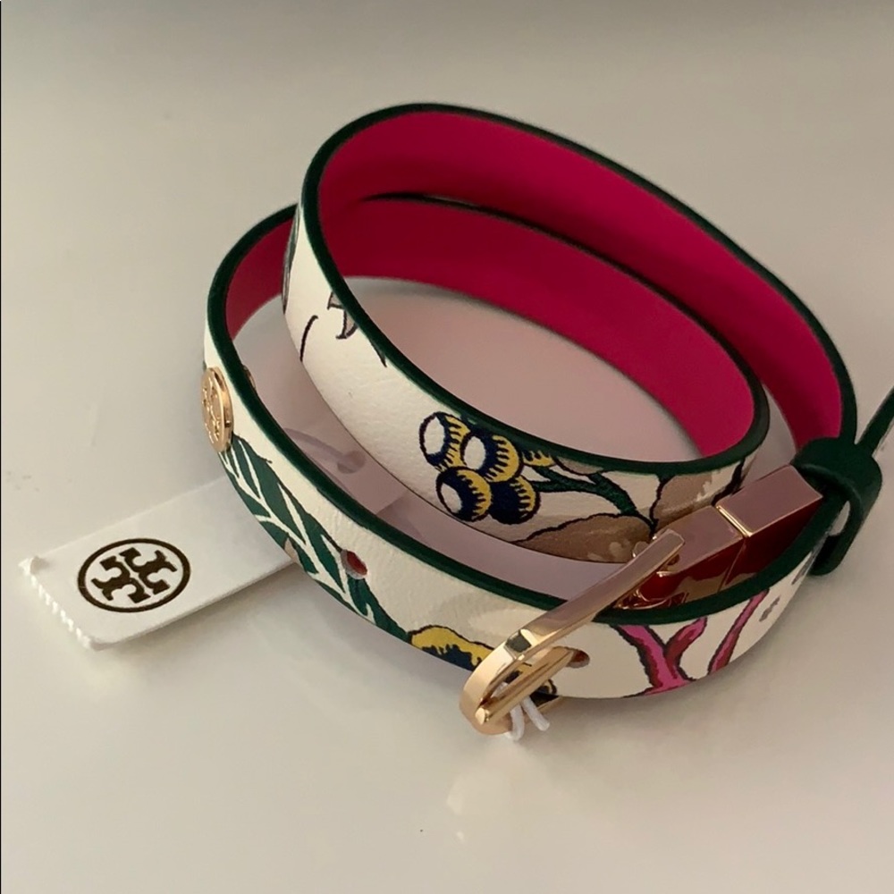Tory Buch happy time double wrap bracelet
